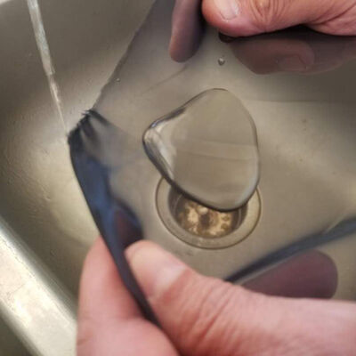 Harga yang bagus Kain Jaring Filter Mikron Poliester Perawatan Hidrofobik Hitam on line