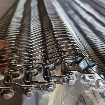 Harga yang bagus Custom Size 304 stainless steel spiral grid wire mesh conveyor belt untuk pendingin roti on line