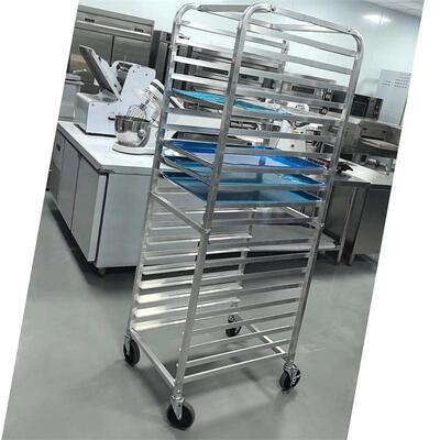 Harga yang bagus Custom Baking Sheets Trolley Aluminium Alloy Bakery Trolley Tray Roti Sheet Pan Rack on line