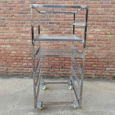 Profesional 304 316 stainless steel baking pengeringan pendingin trolley dengan nampan