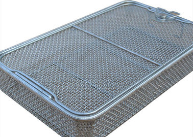 Harga yang bagus 304 Stainless Steel Wire Mesh Disinfeksi Medis Keranjang 40cm x 25cm x 7cm Ukuran on line
