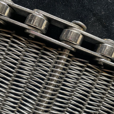 Harga yang bagus Sabuk Konveyor Kawat Baja Tahan Karat Anyaman Rantai Oven Grid Siram Suhu Tinggi Logam Karbon on line