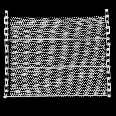 Bahan makanan Metal Chain Link Weave Wire Mesh 304 stainless steel conveyor belt untuk biskuit Oven Bakery annealing Furnace Tunnel Cooling
