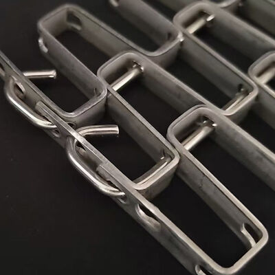 Harga yang bagus Kustom Tahan Panas Makanan Berkelanjutan Ss304 Logam 316 Stainless Steel Tapal Kuda Great Wall Mesh Kawat Datar Sarang Lebah Conveyor Belt on line