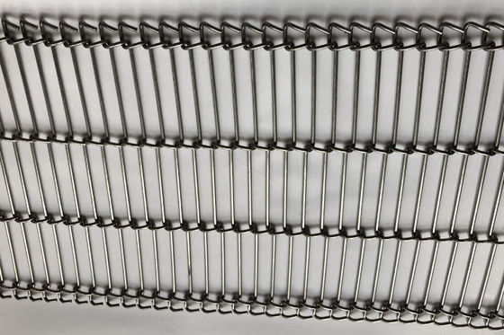 Belt Conveyor Wire Mesh Lebar 0.5m-2m Untuk Industri Pizza / Coklat / Makanan