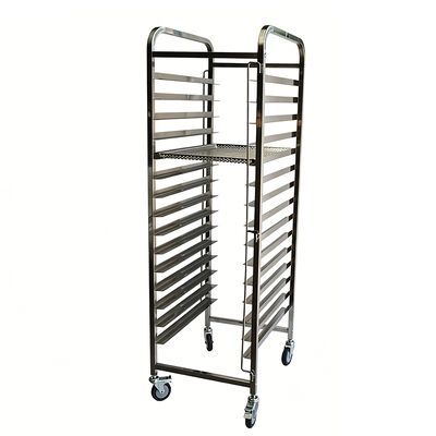 Stainless Steel Aluminium Oven Baking Tray 600 X 400 Commercial Bread Trolley Cart Shelves Bakery Rack with 20 pan