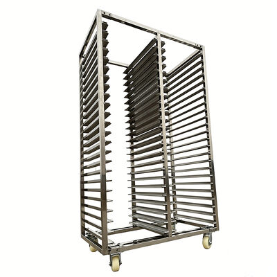 Harga yang bagus Multi Layer 304 Stainless Steel Lipat Roti Rotary Oven Shelf Wire Mesh Rack troli roti untuk Pendinginan Kue on line
