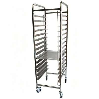 Harga yang bagus Komersial Dapur Sus 304 316 Baja tahan karat Aluminium 600 X 400 Rotary Oven Setengah roti roti pendingin rak gerobak setengah bakery trolley on line