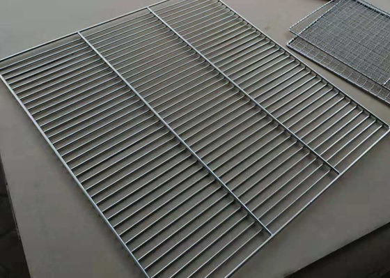 304 Stainless Steel Memanggang Barbekyu Wire Mesh Tray Untuk Memanggang