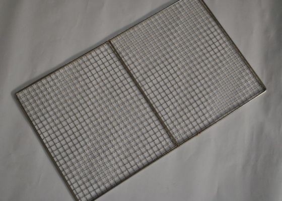 304 Stainless Steel Berkerut Mesh Barbecue Grills Panel / Baki