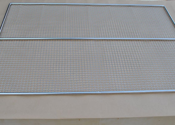 40 * 30 cm Gaya Tenun Barbekyu Kawat Mesh Stainless Steel Kue Piring Untuk BBQ