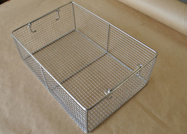 Harga yang bagus 45 * 25 * 7 cm Keranjang Sterilisasi Desinfeksi Keranjang Stainless Steel Untuk Pisau Bedah on line
