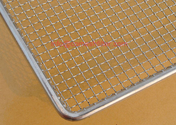 Baki Wire Mesh persegi panjang Stainless Steel 304 Pengeringan Dehidrator