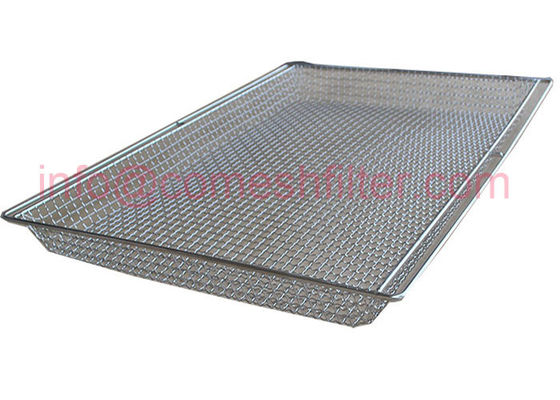 Berlubang Wire Mesh Tray Bakery Oven Pan Lembar Pan Ukuran Disesuaikan