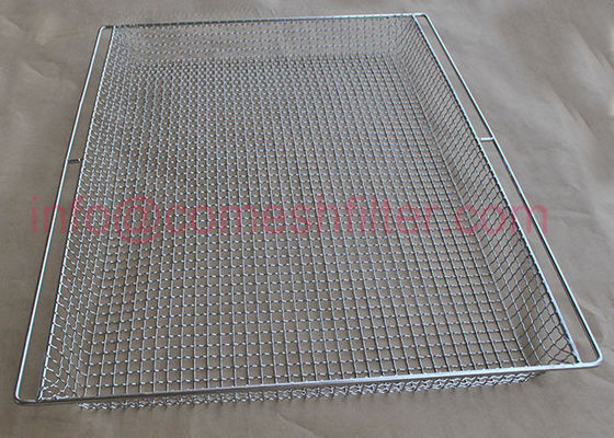 Nampan Kawat Mesh Food Grade Logam Untuk Pengeringan Ss Kontainer Berlubang