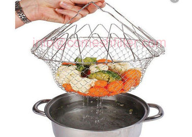 Harga yang bagus Food Grade 12 In 1 Alat Dapur Lipat Chef Basket Steel Siap Kirim on line