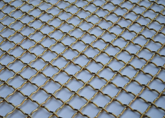 Brass Crimped Wire Mesh Digunakan Untuk Perlindungan Dekorasi Interior