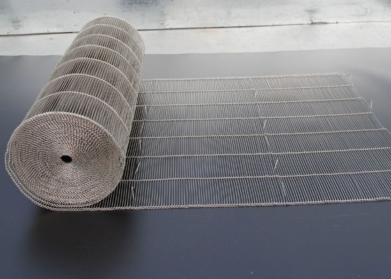 316 Grade Flat Flex Stainless Steel Wire Mesh Conveyor Belt Untuk Bakery