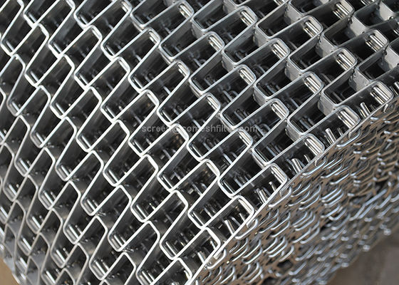 Honeycomb Wire Mesh Conveyor Belt, Metal Mesh Belt Dengan Tepi Tertutup