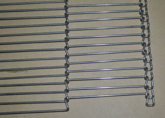 Food Grade Flex Link Ss Wire Mesh Conveyor Belt Untuk Pendinginan Dan Pembekuan Makanan