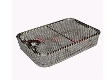 Harga yang bagus Sterilisasi Medis Wire Mesh Tray Untuk Instrumen Bedah 316l SS Grade on line