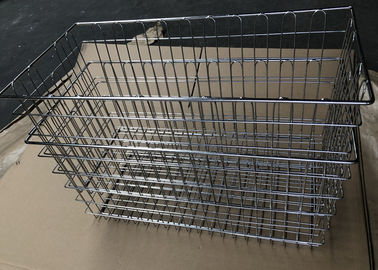 Harga yang bagus Stainless Steel 304 Keranjang Penyimpanan Kawat Dilas / Kitchen Drawer Basket on line