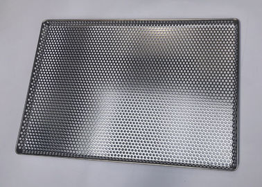 460 * 660 Mm Pengeringan Baki Stainless Steel Mesh Berlubang Untuk Herbal Kering