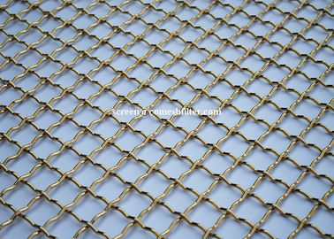 Harga yang bagus Disesuaikan Layar Anyaman Dekorasi Wire Mesh Kuningan Crimped Gratis on line