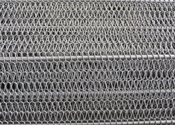 Ikan Pembekuan Food Grade Spiral 2.0mm Chain Driven Conveyor Belt