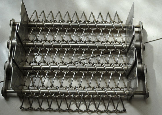 Baffle Food Mengaku 1.6M Chain Mesh Conveyor Belt