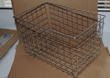 Harga yang bagus Dapur Kamar Mandi Persegi Panjang 50 * 35 * 10 cm Keranjang Stainless Steel on line