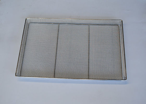 Melayani Kue Pengeringan 40cm Wire Mesh Tray Dengan Pegangan