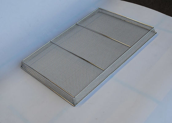 Harga yang bagus Food Grade 304 stainless steel Wire Mesh Tray untuk pengeringan pendinginan Baking on line