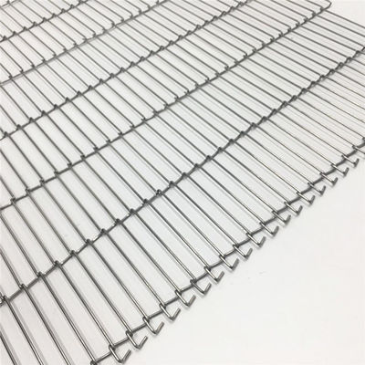 Stainless Steel Pizza Oven Tangga Chain link Conveyor Flat Wire Mesh Flex Belt untuk chocolate enrobe, 304 316