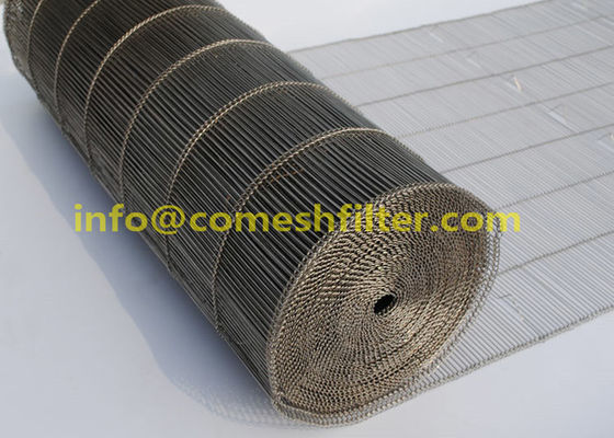 Harga yang bagus Roti Baking 0.9 MM Flat Flex Wire Mesh Conveyor Belt on line
