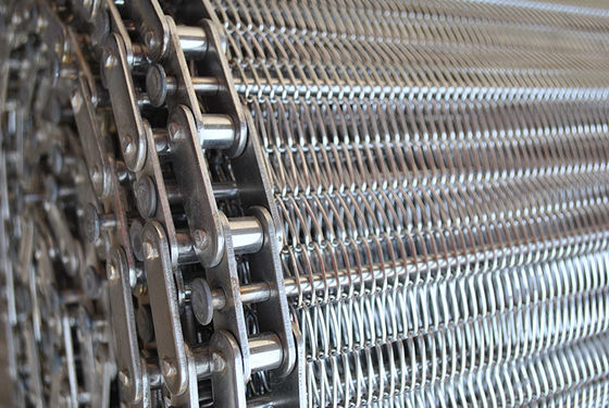 Sabuk Konveyor Mesh Stainless Steel Seimbang Tenun