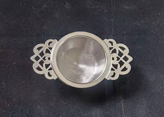 Harga yang bagus Lace Handle 304 Stainless Steel Tea Coffee Strainer Logo Disesuaikan on line