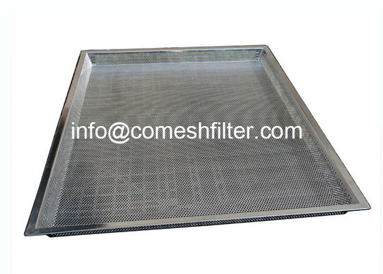 Oven Baking Lubang 3mm Berlubang Wire Mesh Tray Dengan Troli