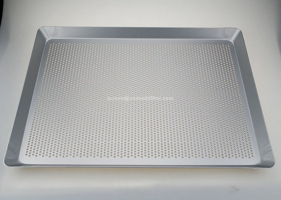 Harga yang bagus Baki Baguette Berlubang 400x300mm Aluminium Untuk Oven on line