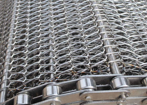 Harga yang bagus Chain Driven Herb Dryer Fda Ss Wire Mesh Conveyor Belt W0.8m on line
