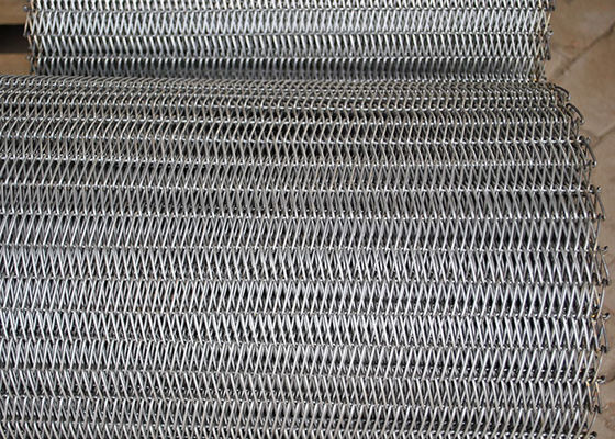 Mesin Pengeringan Rumput Laut 1.0mm Stainless Steel Wire Mesh Conveyor Belt