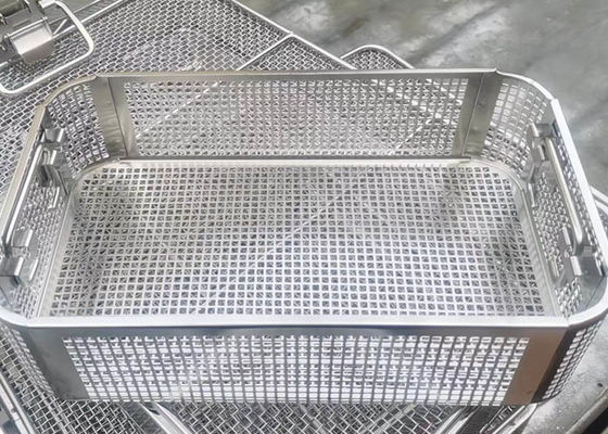 Harga yang bagus Stainless Steel Bedah 316L Instrumen Sterilisasi Keranjang Membersihkan Baki on line