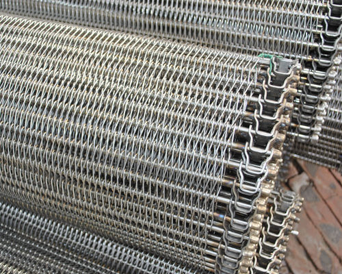 Spiral Freezer Pengeringan FDA Chain Link Conveyor Belt