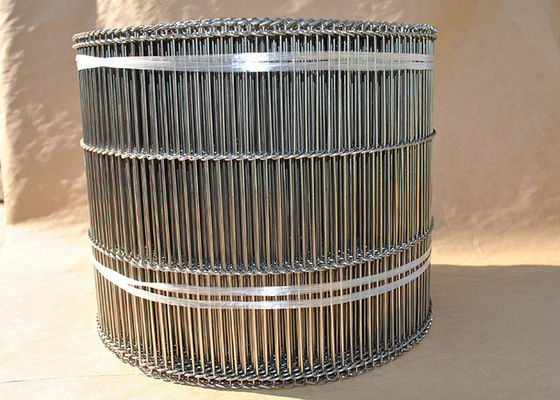 Ukuran Disesuaikan 1mm Flat Flex Wire Mesh Conveyor Belt Stainless Steel